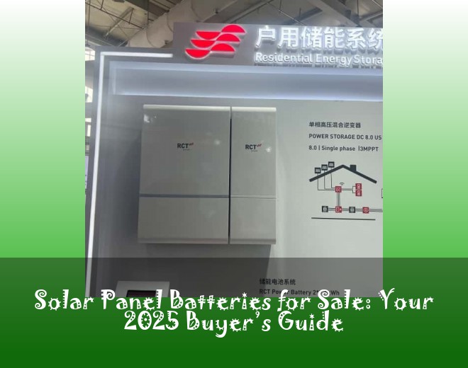 Solar Panel Batteries for Sale: Your 2025 Buyer’s Guide